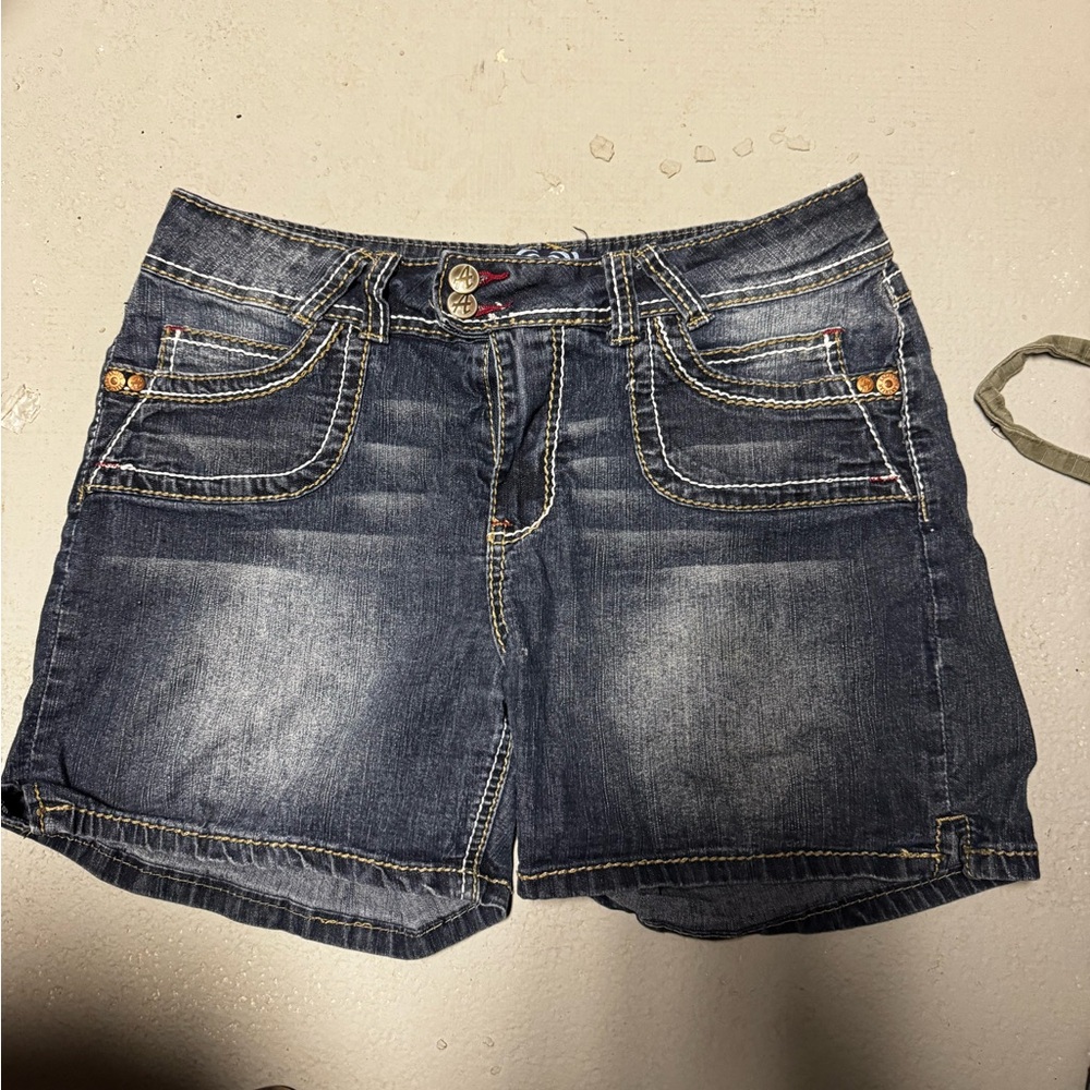 Angel Navy Denim Shorts